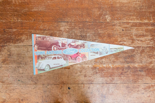 Ford Cars Felt Pennant Vintage Wall Decor Deer Lodge Montana - Eagle's Eye Finds