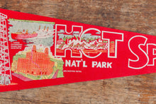 Load image into Gallery viewer, Hot Springs National Park Arkansas Red Felt Pennant Vintage Wall Hanging Decor - Eagle&#39;s Eye Finds
