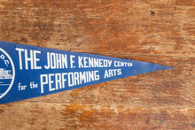 Load image into Gallery viewer, JFK Performing Arts Center Felt Pennant Vintage Blue Wall Decor Washington DC - Eagle&#39;s Eye Finds

