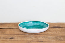 Load image into Gallery viewer, Blue Ceramic Rimmed Dish Vintage Pottery Candy, Ring, or Soap Dish - Eagle&#39;s Eye Finds
