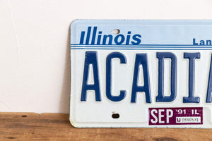 ACADIA 1 Illinois Vanity License Plate Vintage National Park Wall Hanging Decor - Eagle's Eye Finds