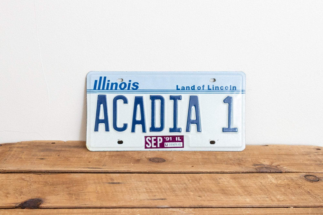 ACADIA 1 Illinois Vanity License Plate Vintage National Park Wall Hanging Decor - Eagle's Eye Finds