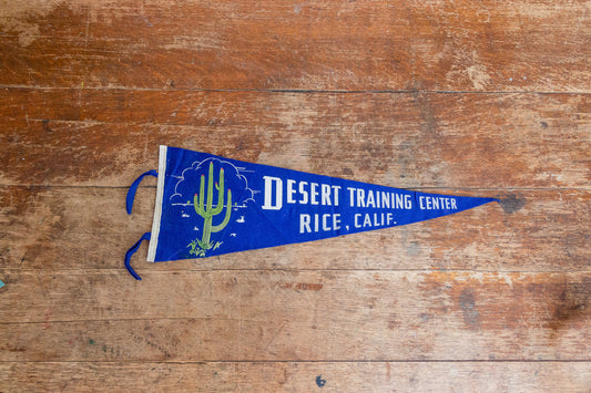 Army Desert Training Center Felt Pennant Vintage Rice California Wall Decor - Eagle's Eye Finds