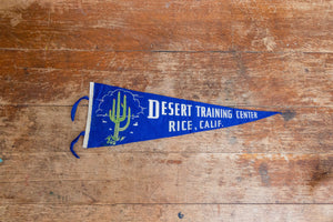 Army Desert Training Center Felt Pennant Vintage Rice California Wall Decor - Eagle's Eye Finds