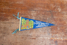 Load image into Gallery viewer, Nashua Iowa Blue Felt Pennant Vintage Wall Decor - Eagle&#39;s Eye Finds
