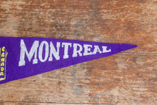 Load image into Gallery viewer, Montreal Quebec Canada Vintage Purple Felt Pennant - Eagle&#39;s Eye Finds
