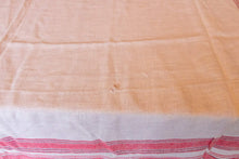 Load image into Gallery viewer, 1950&#39;s Cotton Tablecloth, Vintage Red White Print, Cottage Kitchen Decor, Square  67 x 67 in - Eagle&#39;s Eye Finds

