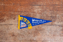 Load image into Gallery viewer, Whiteface Mountain 1960 New York Blue Felt Pennant Vintage Wall Decor - Eagle&#39;s Eye Finds

