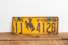 Load image into Gallery viewer, Wyoming 1948 License Plate Pair Vintage Wall Hanging Decor - Eagle&#39;s Eye Finds
