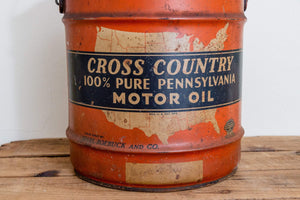 Sears Cross Country Oil Can Vintage 5 Gallon Gas and Oil Collectible - Eagle's Eye Finds