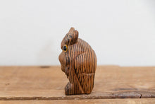 Load image into Gallery viewer, Wooden Owl Figurine Vintage Made in Japan Shelf Decor - Eagle&#39;s Eye Finds
