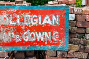 Conoco Winter Blend Sign and Vintage Cap and Gown Painted Sign - Eagle's Eye Finds