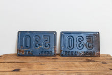 Load image into Gallery viewer, 530 Connecticut 1932 License Plate Pair 3 Digit Low Number Vintage Wall Decor - Eagle&#39;s Eye Finds
