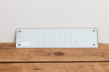 Load image into Gallery viewer, Office Upstairs Sign Vintage Embossed Red and White Wall Hanging Decor - Eagle&#39;s Eye Finds
