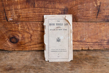Load image into Gallery viewer, 1924 New York Motor Vehicle Law Booklet Vintage Car Automobile Ephemera - Eagle&#39;s Eye Finds
