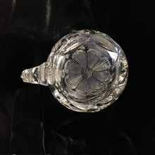 Load image into Gallery viewer, Floral Cut Glass Cream and Sugar Vintage Floral Etched Glass - Eagle&#39;s Eye Finds
