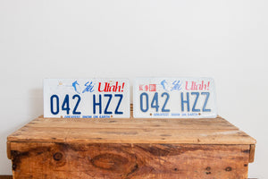 Utah 1996 License Plate Pair Vintage Wall Hanging Decor - Eagle's Eye Finds