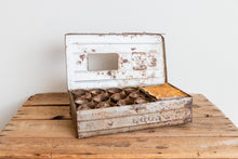 Load image into Gallery viewer, Metal Egg Shipping Container Primitive Vintage Divided Container Easter Decor - Eagle&#39;s Eye Finds
