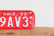 Load image into Gallery viewer, Arizona 1977 Motorcycle License Plate Vintage Wall Hanging Decor - Eagle&#39;s Eye Finds
