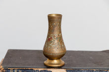 Load image into Gallery viewer, Ornate Little Brass Vase Vintage Incense Holder - Eagle&#39;s Eye Finds

