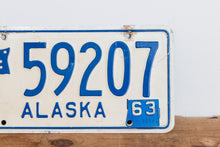 Load image into Gallery viewer, Alaska 1963 License Plate Vintage 1962 Wall Decor - Eagle&#39;s Eye Finds
