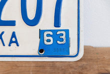 Load image into Gallery viewer, Alaska 1963 License Plate Vintage 1962 Wall Decor - Eagle&#39;s Eye Finds
