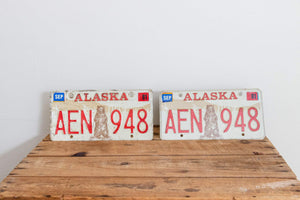 Alaska 1976 License Plate Pair Vintage 1981 Wall Decor - Eagle's Eye Finds