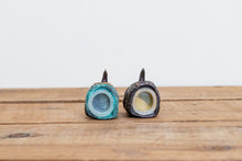 Load image into Gallery viewer, Totem Salt and Pepper Shakers Vintage Copper Metal Table Decor - Eagle&#39;s Eye Finds
