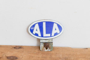 ALA Radiator Badge Vintage Porcelain Enamel Automotive Legal Association - Eagle's Eye Finds