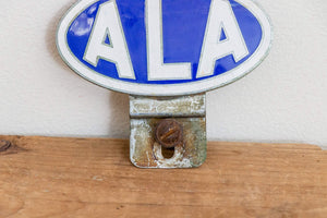 ALA Radiator Badge Vintage Porcelain Enamel Automotive Legal Association - Eagle's Eye Finds