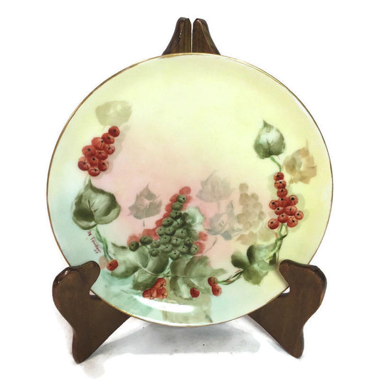 Currants Plate Vintage Haviland China Spring Decor - Eagle's Eye Finds