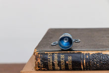 Load image into Gallery viewer, Mini Cup Trophy Vintage Blue Metal - Eagle&#39;s Eye Finds
