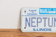 Load image into Gallery viewer, NEPTUNE Illinois 1993 Motorcycle Vanity License Plate Vintage Wall Hanging Decor - Eagle&#39;s Eye Finds
