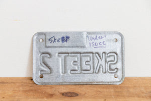 SKEET 2 Illinois 1992 Motorcycle Vanity License Plate Vintage Moped Wall Hanging Decor - Eagle's Eye Finds