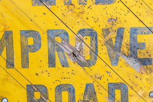 End Improved Road Sign Vintage Maine Wood Auto Garage Decor - Eagle's Eye Finds