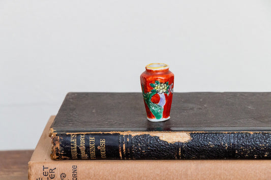 Mini Asian Floral Bird Vase Vintage Ceramic Japan Decor - Eagle's Eye Finds