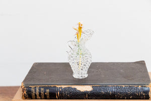Mini Webbed Glass Pitcher Vintage Water Jug Vase - Eagle's Eye Finds