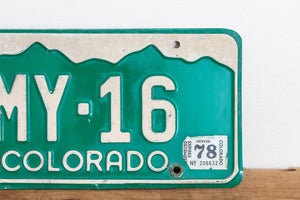 MY 16 Colorado 1977 License Plate Vintage 1978 Wall Hanging Decor - Eagle's Eye Finds