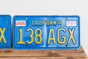 California 1977 License Plate Pair Vintage Wall Hanging Decor - Eagle's Eye Finds