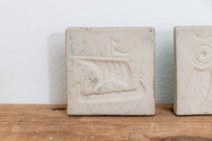 Cookie Press Stamp Vintage Owl Viking Ship Ceramic Baking Tool - Eagle's Eye Finds