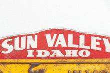 Load image into Gallery viewer, Sun Valley Idaho License Plate Topper Vintage Reflective Automotive Collectible - Eagle&#39;s Eye Finds
