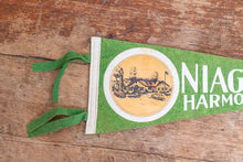 Load image into Gallery viewer, Niagara Cave Minnesota Felt Pennant Vintage Green Wall Decor - Eagle&#39;s Eye Finds
