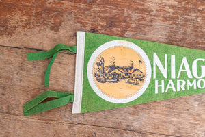 Niagara Cave Minnesota Felt Pennant Vintage Green Wall Decor - Eagle's Eye Finds