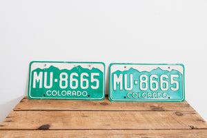 Colorado 1977 License Plate Pair Vintage Wall Hanging Decor - Eagle's Eye Finds