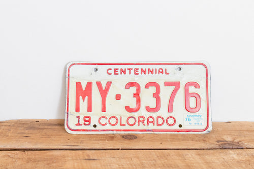 Colorado 1976 License Plate Vintage Boulder Centennial Wall Hanging Decor - Eagle's Eye Finds