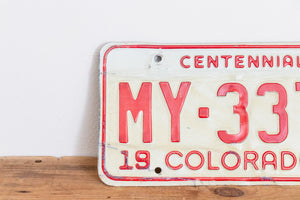 Colorado 1976 License Plate Vintage Boulder Centennial Wall Hanging Decor - Eagle's Eye Finds