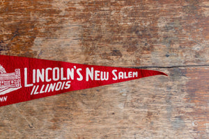 Lincoln's New Salem Illinois Felt Pennant Vintage Wall Decor - Eagle's Eye Finds