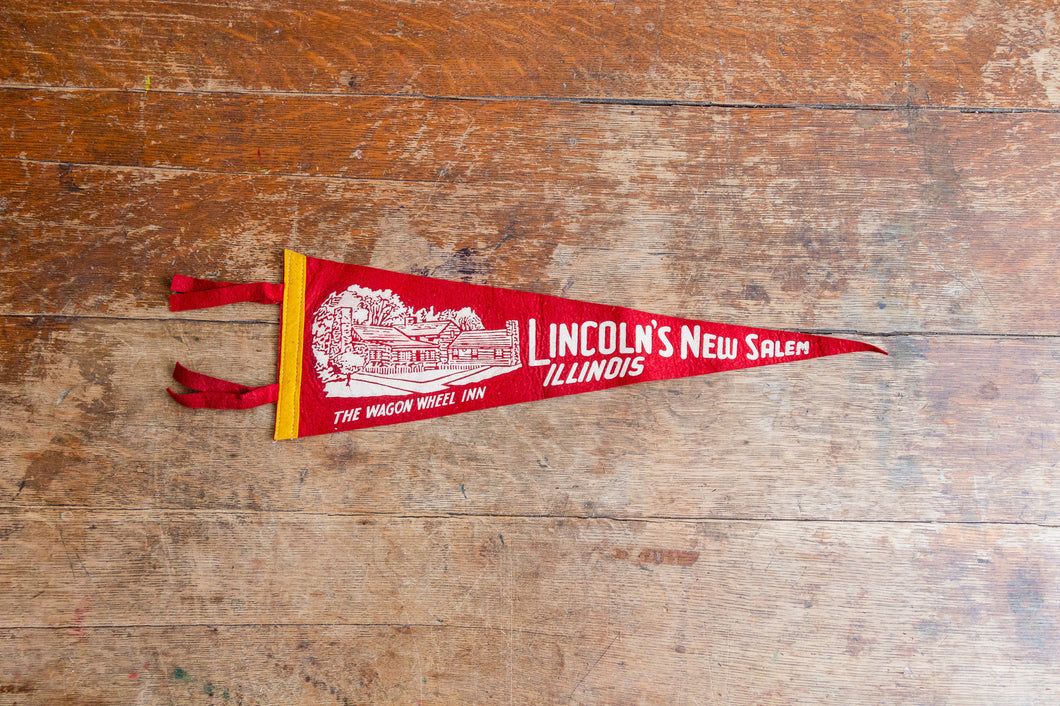 Lincoln's New Salem Illinois Felt Pennant Vintage Wall Decor - Eagle's Eye Finds