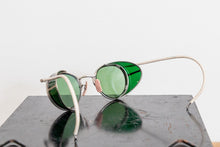 Load image into Gallery viewer, AO Green Safety Glasses Vintage American Optical Industrial Decor - Eagle&#39;s Eye Finds
