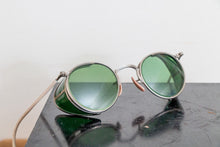 Load image into Gallery viewer, AO Green Safety Glasses Vintage American Optical Industrial Decor - Eagle&#39;s Eye Finds
